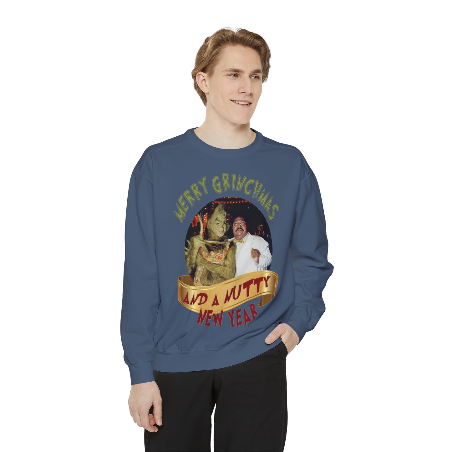 Merry Grinchmas & A Nutty New Year Holiday Crew Neck Sweatshirt :-)