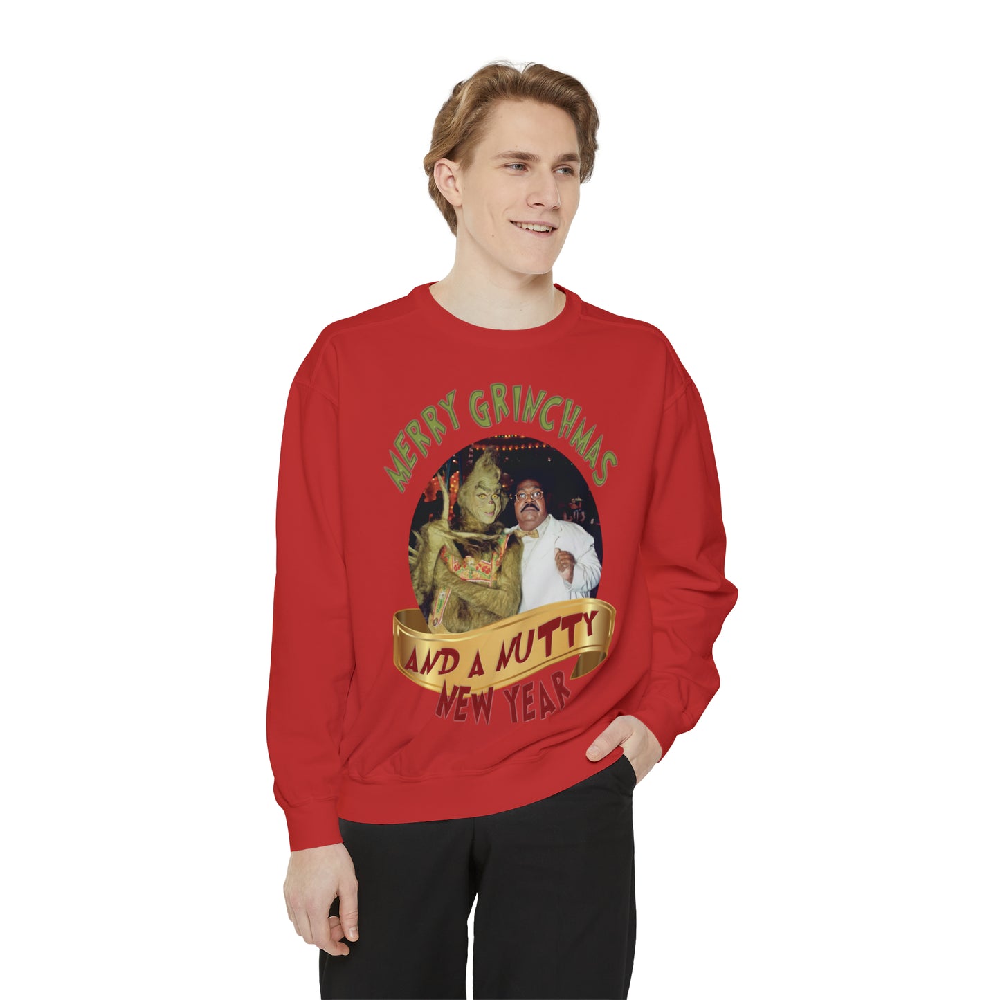 Merry Grinchmas & A Nutty New Year Holiday Crew Neck Sweatshirt :-)