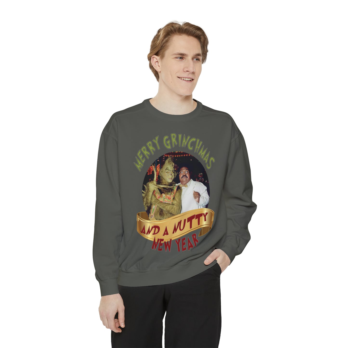 Merry Grinchmas & A Nutty New Year Holiday Crew Neck Sweatshirt :-)