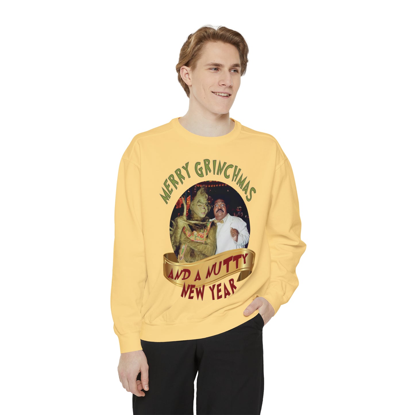 Merry Grinchmas & A Nutty New Year Holiday Crew Neck Sweatshirt :-)