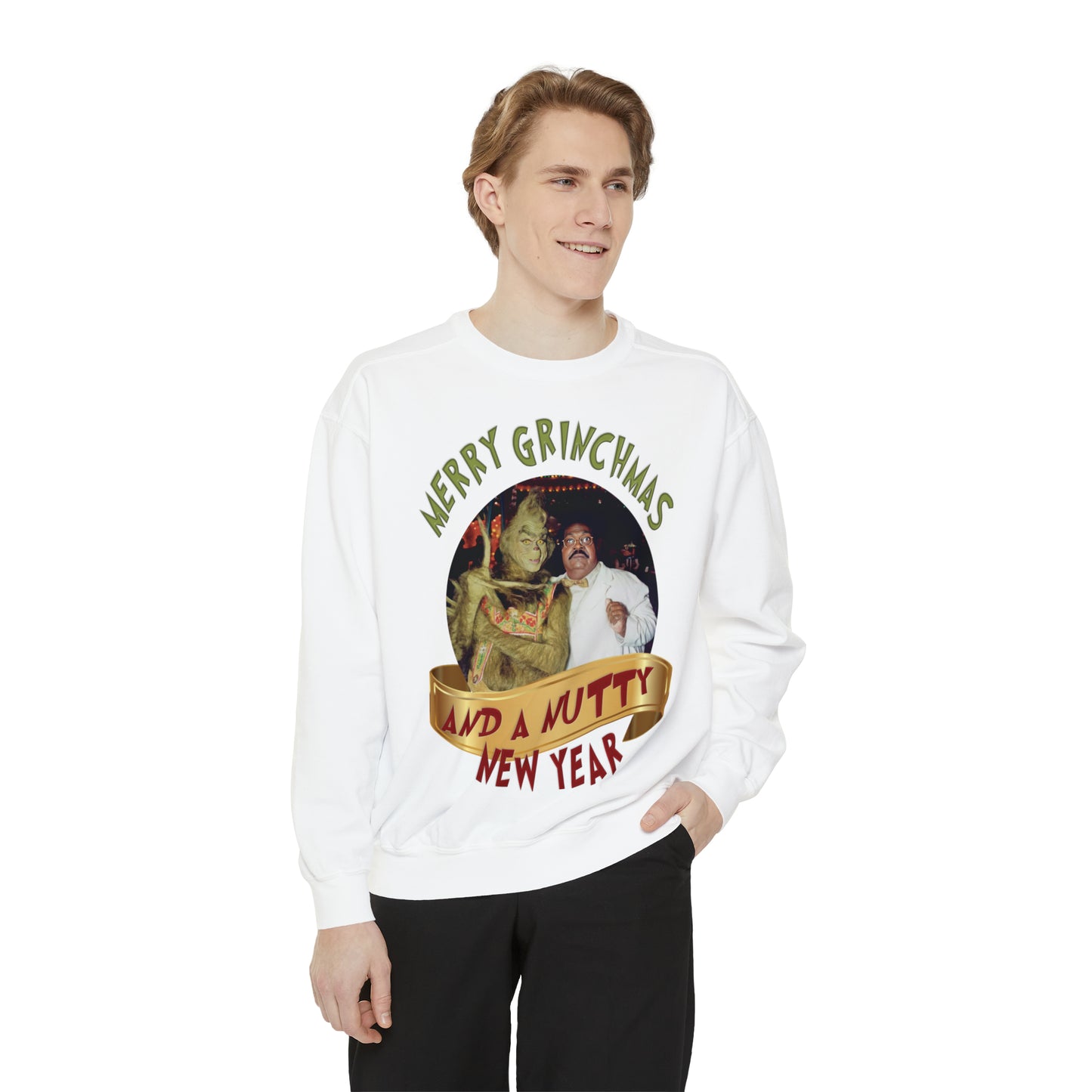 Merry Grinchmas & A Nutty New Year Holiday Crew Neck Sweatshirt :-)