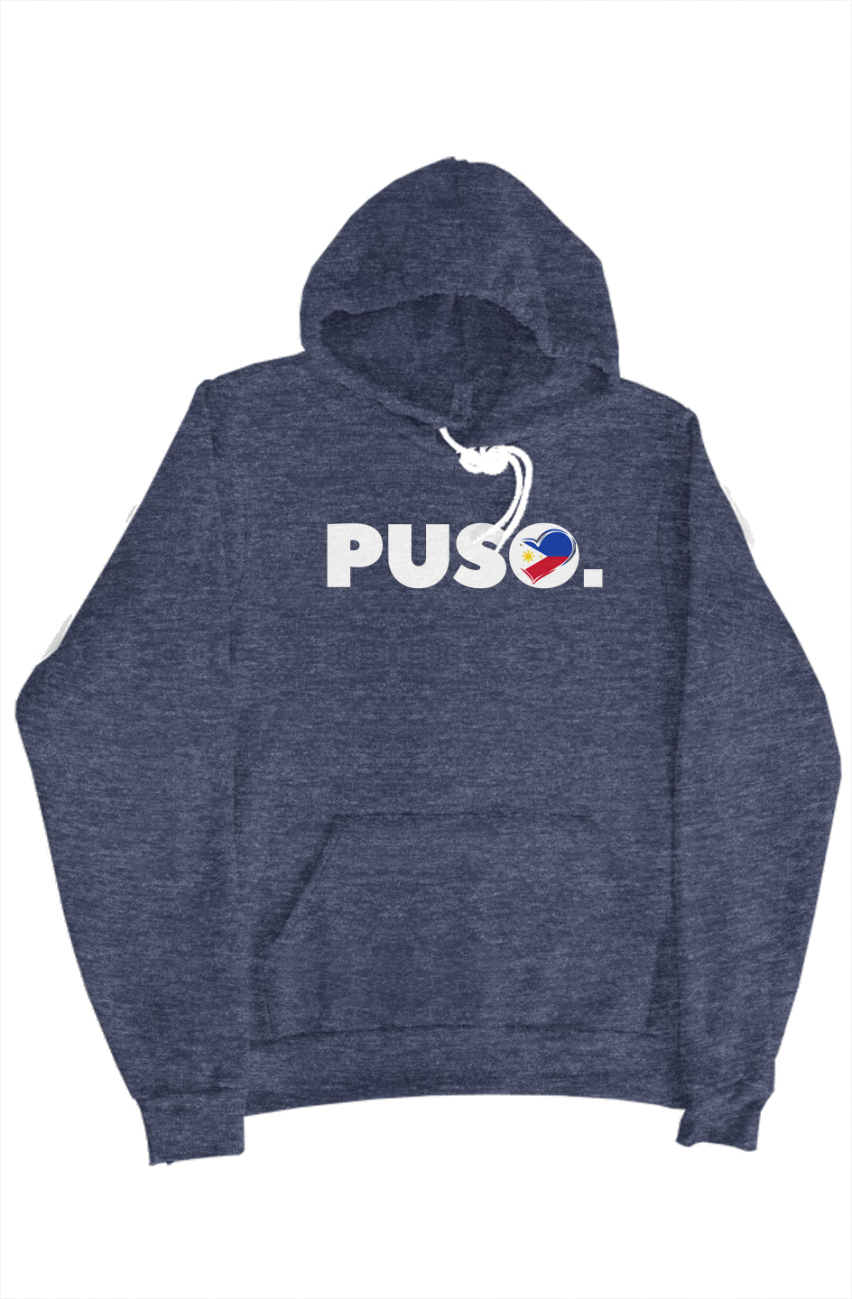 PUSO Word Logo Hoodie | Heathered Navy