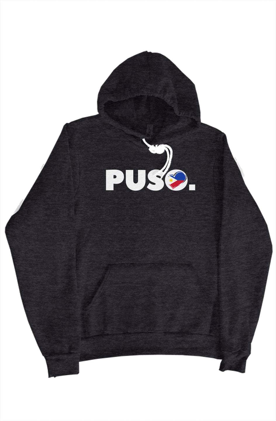 PUSO Word Logo Hoodie | Heathered Gray